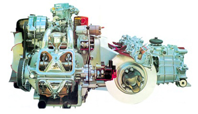 GSA flat four engine